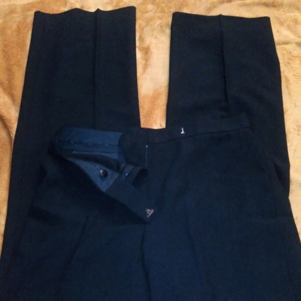 J. Crew Black Tonal Striped Wool Straight Leg Pants Sz 6 NWT